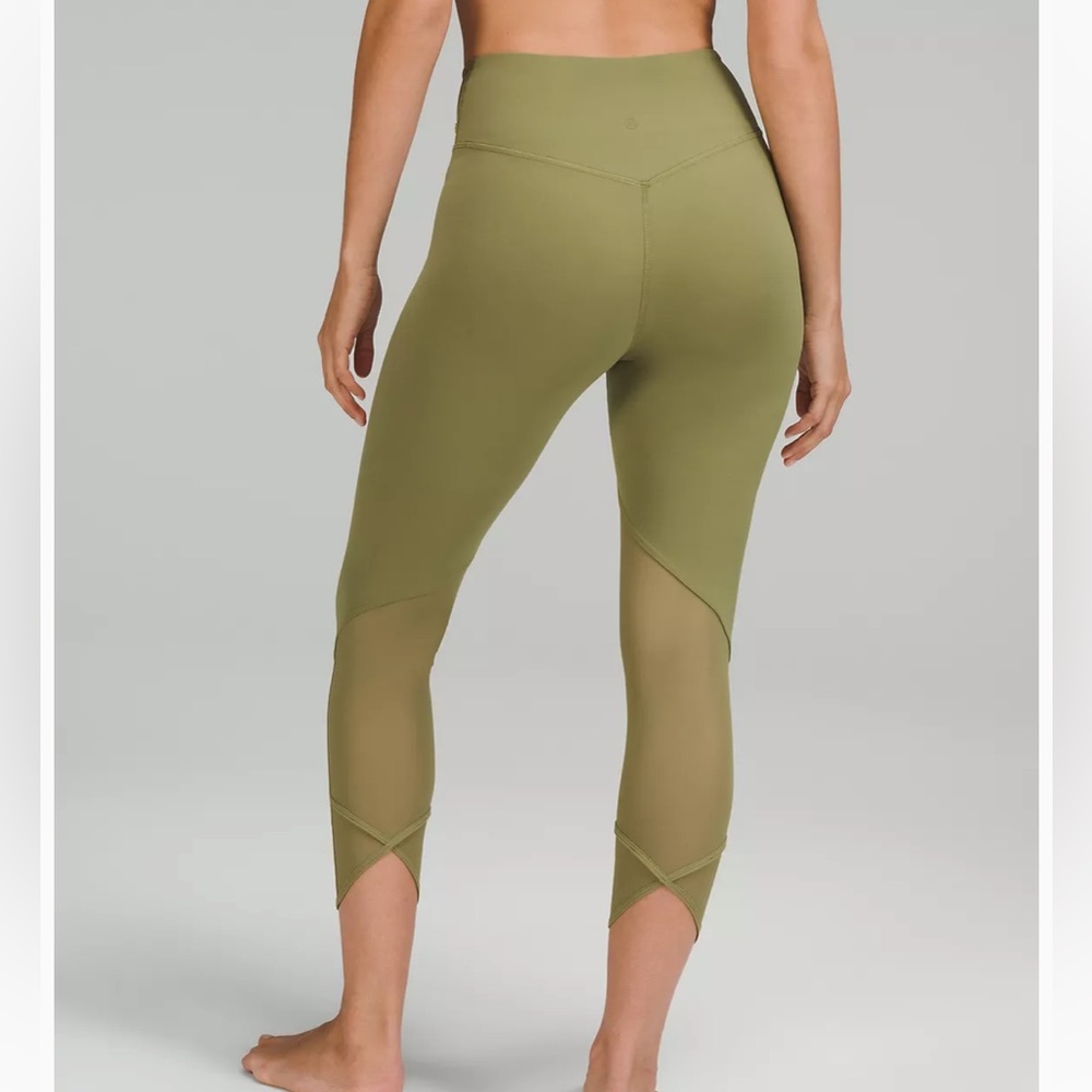 Lululemon Mesh Crop Nulu and Crisscross High Waist Leggings